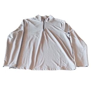 14th Union 1/4 Zip Pullover Mens Large Gray Stretch Preppy